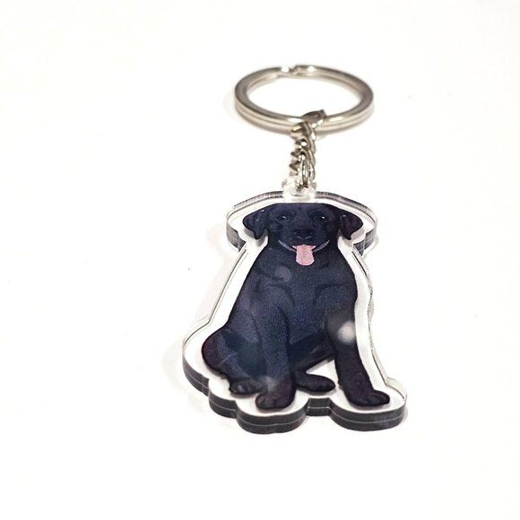 Labrador Retriever Dog Keychain Charm/Acrylic Pet Lover Purse Bag Gift Accessory - Picture 3 of 9